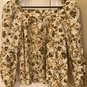 Long sleeve cotton top. Size petite medium